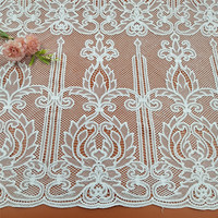 Dentelle Florale Rétro Européenne Soluble dans l'Eau, Bordure Brodé pour Vêtements et Accessoires Textiles de Maison