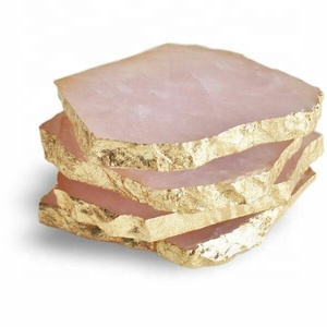 Agate Look Resin <b>Coaster</b> With Side <b>Gold</b> / Mats & Pads - Product Image 6