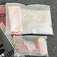 JM14 Sacs à zip-lock en plastique translucide réutilisables noirs mats pour l'emballage de vêtements Sac à vêtements pour t-shirt à glissière
