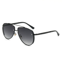 Lunettes de soleil tendance pour hommes et femmes, monture en alliage classique, verres PC UV400, haute qualité, lunettes de soleil colorées à la mode