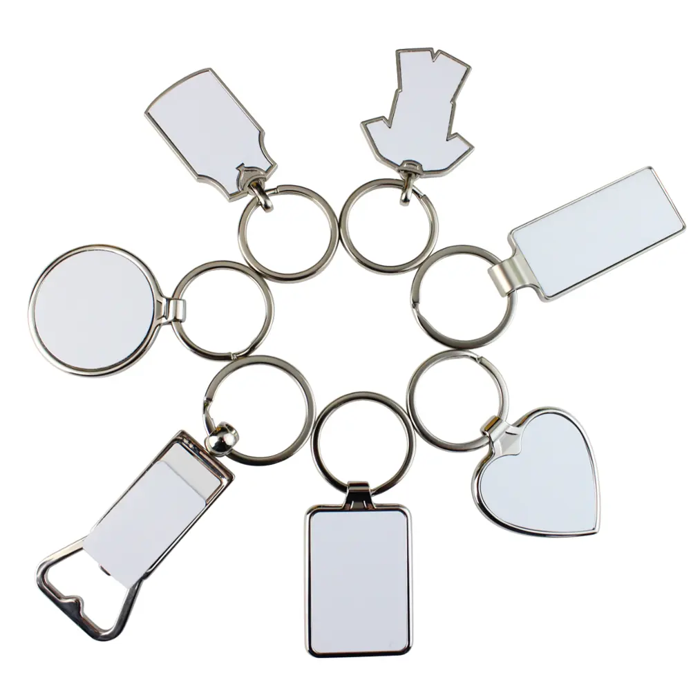 New Sublimazione Blanks High-end In Bianco di Sublimazione Rotary Keychain Apri di Bottiglia di Sublimazione