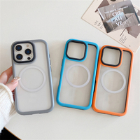 Coque de téléphone magnétique transparente antichoc couleur bonbon pour iPhone 18 Pro 17 16 Plus 15 14 13 12 Pro Max 11, compatible avec la recharge sans fil