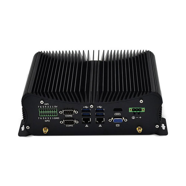 Fanless Industrial Mini Pc Core I7-7560U 2 Ethernet Lan Ports 6COM Win10 Linux Desktop Computer