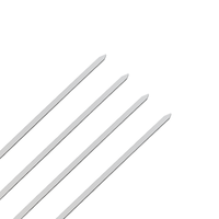 Brochettes de kebab larges en métal réutilisables en acier inoxydable pour viande, poulet, légumes et grillades en plein air