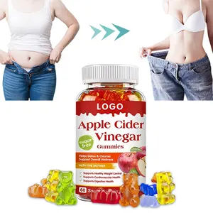 Đường miễn phí keto APPLE CIDER dấm Gummies gấu với mẹ trao đổi chất giảm béo nhanh Gummies giảm cân