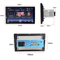 Autoradio Podofo 9'' 1 Din, Carplay, Android Auto, lecteur MP5, Bluetooth, FM, égaliseur + microphone, électronique automobile