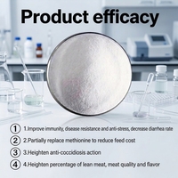 Bétaïne HCl en poudre de qualité alimentaire 96%~98% pour vaches laitières, favorise une croissance et une nutrition saines, réduit le taux de diarrhée
