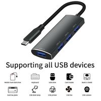 Hub USB 3.0 de Alta Calidad con 4 Puertos, Divisor de 5 Gbps, Mini Expansor de Aleación de Aluminio para Laptop/PC/Windows, en Stock