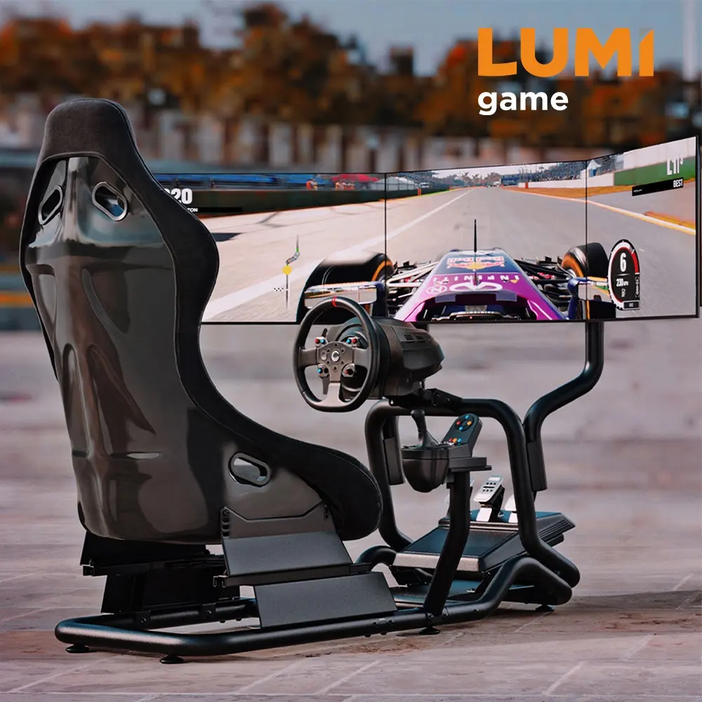 LRS07-BS PC PS4 PS5 Gaming Car Truck Racing Sim Simulator Driving Cockpit Rig For Logitech G25 G27 G29 G920 Simracing Seat