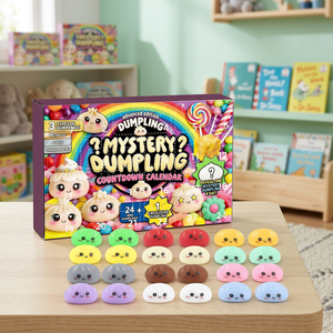 24pcs Plastic Mystery Dumplings Squishy Countdown <b>Calendar</b> Mini Bun Squishies Toy Squeeze Sensory Fidget Dumpling Gift Boxes - Product Image 3