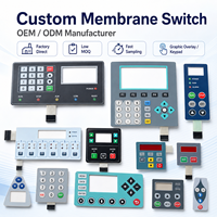 Panel de Teclado de Membrana Táctil Personalizado con Botones en Relieve para Gabinete HMI Industrial, Fabricación OEM/ODM Directa de Fábrica, MOQ Bajo