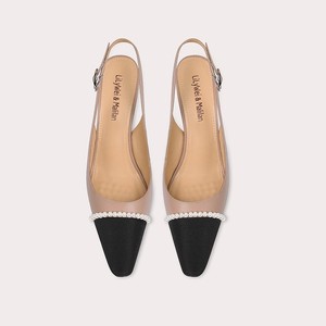 Sandales à <span class=keywords><strong>talon</strong></span> épais et bride cheville pour femme, avec détails en perles et blocs de couleur, idéales pour l'été, disponibles en petites tailles - Product Image 3