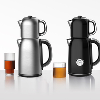Théière turque avec poignée contrôle par écran tactile fonction de température Samovar bouilloires électriques en acier inoxydable nouveau design