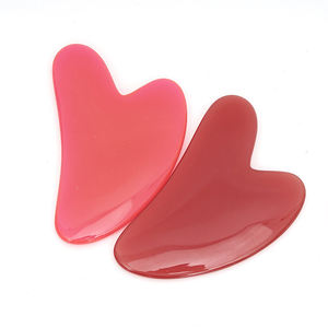 Plástico gua sha resina cera raspador forma de corazón masaje Facial cuerpo facial plástico guasha tablero resina para raspar masaje - Product Image 3