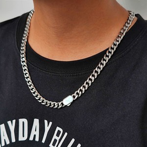 8mm Ice Cut 18K Gold Plated Stainless Steel Chunky Heavy Miami Cuban Link Chain - | Men's Jewelry with - Product Image 5