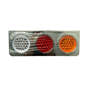 1 * PCS Combinaison Stop Turn Tail Lights feux <span class=keywords><strong>de</strong></span> <span class=keywords><strong>recul</strong></span> pour camion <span class=keywords><strong>remorque</strong></span> ambre/rouge/cristal avec cadre 3 en 1 contour <span class=keywords><strong>feu</strong></span> arrière - Product Image 3