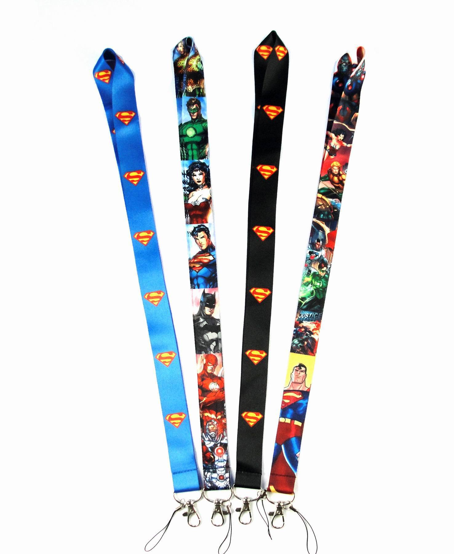 Cool Creative Cartoon Marvel Superman Lanyards Anti-Lost Neck Strap Card Holder Phone Case Lanyard Accessories Wholesale Custom Image 3