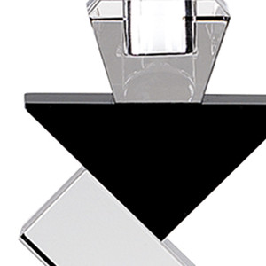 Candelabro decorativo geometrico per la decorazione domestica candelabro in cristallo nero - Product Image 4