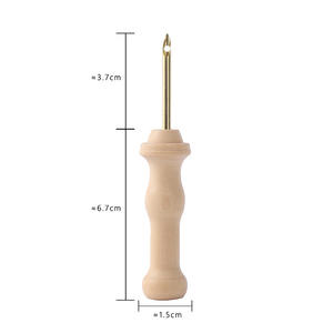 Aiguilles à broder en <span class=keywords><strong>laine</strong></span> russe - Design simple, bois écologique et <span class=keywords><strong>acier</strong></span> inoxydable, outils de tricot DIY - Product Image 4