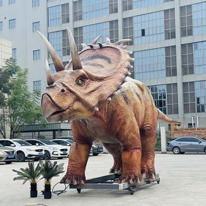Estátua de Dinossauro Tricerátopo Animatrônico Gigante de 8 Metros para Parque Temático e Local Cênico - Product Image 3