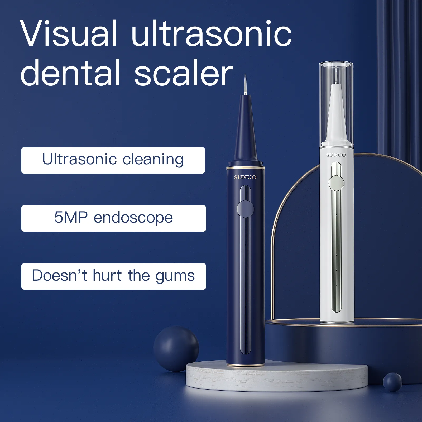 Sunuo T10 portatile sonico denti denti di calcolo rimozione della placca Wifi dentale Scaler ad ultrasuoni con fotocamera 2MP