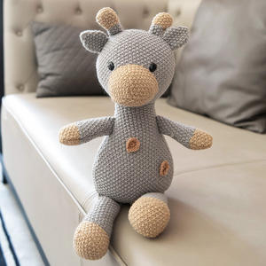 Peluche Kawaii en Peluche Fait Main, Ours, <span class=keywords><strong>Lapin</strong></span>, Girafe, Éléphant, Cochon, Cadeau, Artisanat Tricoté, Crochet, Animal en Peluche - Product Image 6