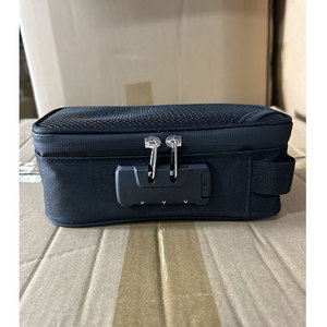 Custom Logo Basic Textile Smell Proof Stash Case Smoking Accessories Container <b>Box</b> with Combo Lock Activated Carbon Fiber Lining - Product Image 1