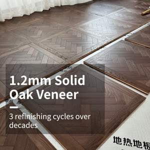 Suelo de bloqueo de clic geométrico de roble tabaco moderno, madera de ingeniería multicapa, resistente al agua, exterior, sótano, <span class=keywords><strong>Parque</strong></span> - Product Image 2