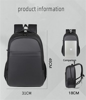 Mochila de Viaje para Portátil de 15.6 Pulgadas, Ligera, Resistente al Agua, con Película de Cuero, Ergonómica y Transpirable