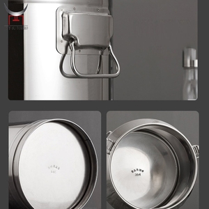 Bidon de transport hermétique en acier inoxydable 304, seau à lait, cruche, récipient de stockage de cuisine pour cacahuètes, cornichons, colle - Product Image 6