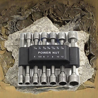 Juego de Llaves de Tubo Hexagonales de Grado Industrial con Acabado Cromado de 6.35mm, Brocas Eléctricas, Destornilladores, CR-V, OEM, Jiente Vanadium