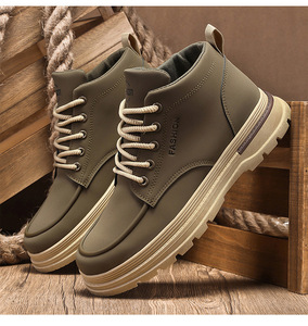 Zapatillas Casuales para Hombre al por Mayor de Fábrica, con Cordones, Suela Gruesa Antideslizante, Estilo Workwear para Uso Diario en la Calle y al Aire Libre, Botas Chukka - Product Image 3