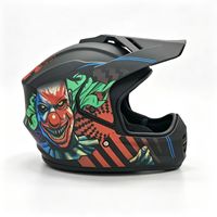 Nouveau casque de motocross pour adultes, imprimé Crazy Clown, certification DOT, coque en ABS, doublure intérieure en polystyrène expansé, moto tout-terrain