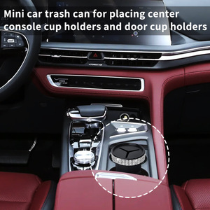 Boîte de rangement pour <span class=keywords><strong>accoudoir</strong></span> de console centrale de voiture avec incrustations de diamants, poubelle de voiture en PVC, organisateur intérieur pour voiture - Product Image 3