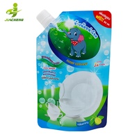 Emballage personnalisé imprimé Doypack Squeeze savon à vaisselle shampooing détergent à lessive pochette de bec de recharge pour savon liquide