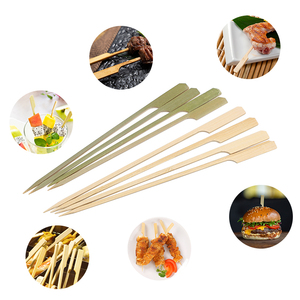Brochetas de Bambú para Barbacoa, Resistentes al Calor, Antiadherentes, con Mango Largo, Ecológicas, Palillos para <span class=keywords><strong>Kebab</strong></span> - Product Image 3