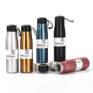 Bouteille d'eau à double paroi en acier inoxydable de 500ml isolée sous vide thermo <span class=keywords><strong>24H</strong></span> chaude/froide étanche pour salle de sport/randonnée/bureau Vente en gros - Product Image 1