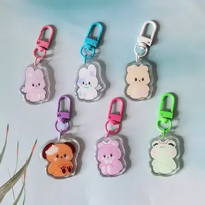 Eco friendly wholesale transparent acrylic charms manufacturer custom personalized clear acrylic keychains