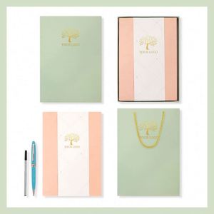Thick 80gsm Paper Notebook with Ribbon Bookmark Comes with Exquisite Gift Box and Coordinating Pen for Students - Product Image 3