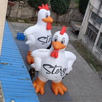 Poulet gonflable géant avec logo personnalisé pour décoration publicitaire