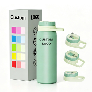 Borraccia Termica in Acciaio Inox a Doppia Parete da 24oz, Sicura per Alimenti, con Manico e Logo Personalizzato per Regali all'Ingrosso - Product Image 1