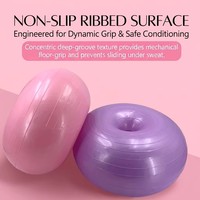 Ballon de Yoga en PVC en Forme de Donut, Écologique, Durable, Anti-éclatement, pour l'Entraînement de Stabilité, Pompe Incluse, 44cm 17in, Vente en Gros, Expédition Immédiate, Direct Usine