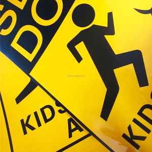 Yüksek görünürlük çocuklar güvenlik işareti kurulu karayolu uyarı işareti göz alıcı renk alüminyum uçak - Product Image 2