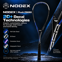 Raquette de squash NODEX OEM ODM en nylon ultralégère jusqu'à 125g, non cordée, moulée sur mesure, pour l'entraînement et l'extérieur