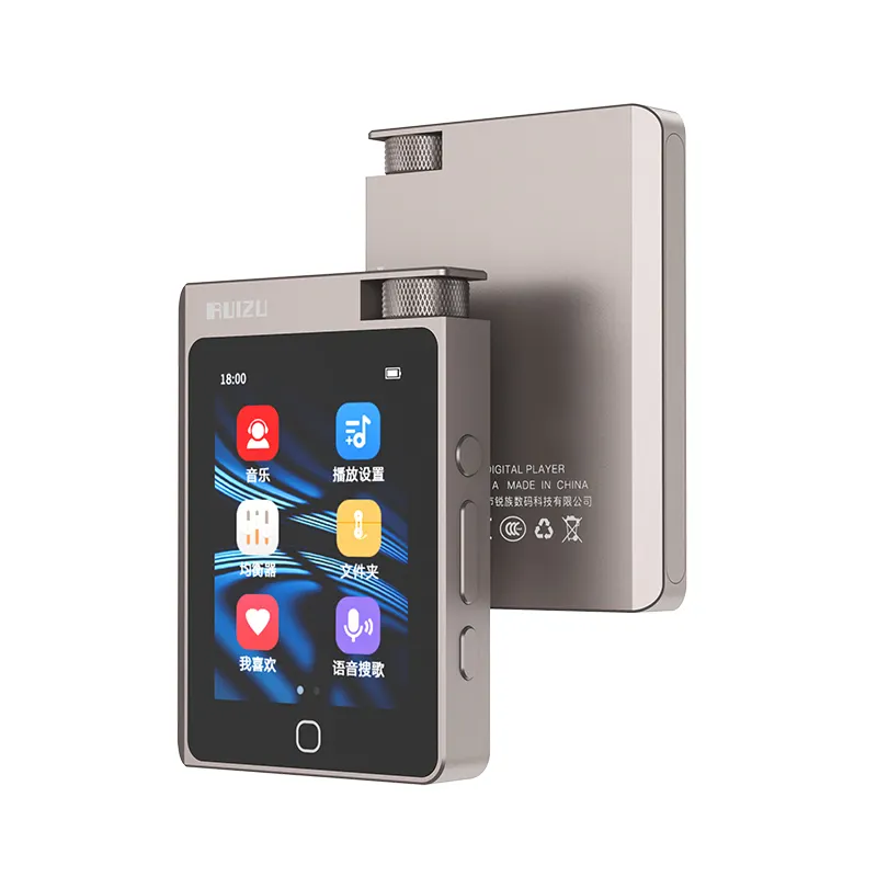 Neuestes Design RUIZU A55 Oem Tragbarer Jogging Hifi Mp5 Mp4 mit WLAN-Android-Systemen 2,0-Zoll-Touchscreen-MP3-Musik-Player