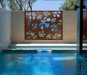 Puertas y Portones de Acero Corten Oxidado - Valla Moderna Ecológica para Jardín con Modelado 3D |   Altura Personalizable - Product Image 5