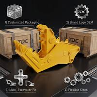 Broyeur de béton pour excavatrice, pulvérisateur de démolition, accessoire de concasseur avec moteur pour excavatrices de 7 à 35 tonnes