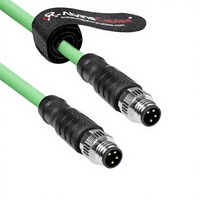 Cable Alvin's M8 A-Code de 4 Pines Macho, Alta Flexibilidad, Blindado, Beckhoff ZK1090-3131, Automatización Industrial, EtherCAT Fieldbus, 1m