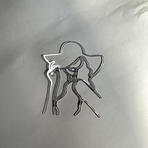 Ins Wind Petit Visage Acrylique Décoration De Gâteau Minimaliste Femme Visage Art Gâteau Côté Décoration Gâteau Topper - Product Image 6