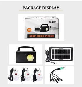 Système d'éclairage solaire multifonctionnel pour l'intérieur, avec panneau solaire de 3 watts, radio FM, chargeur de téléphone portable, pour une utilisation en jardin - Product Image 6